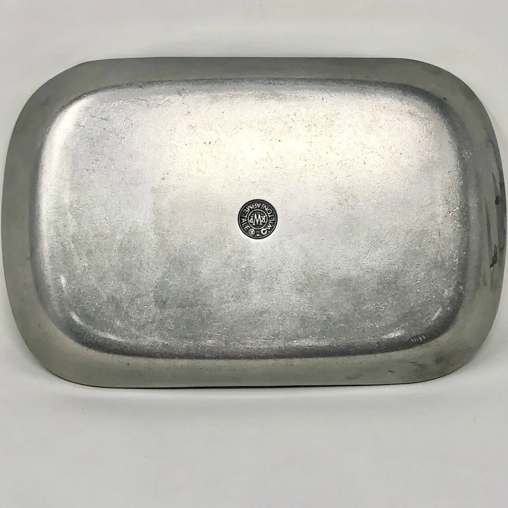 Vintage Pewter Wilton Armedale Bread Dish Decor 